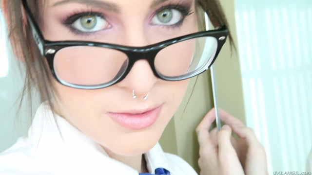 Pierced Babe In Glasses Giving An Arousing Blowjob Any Porn