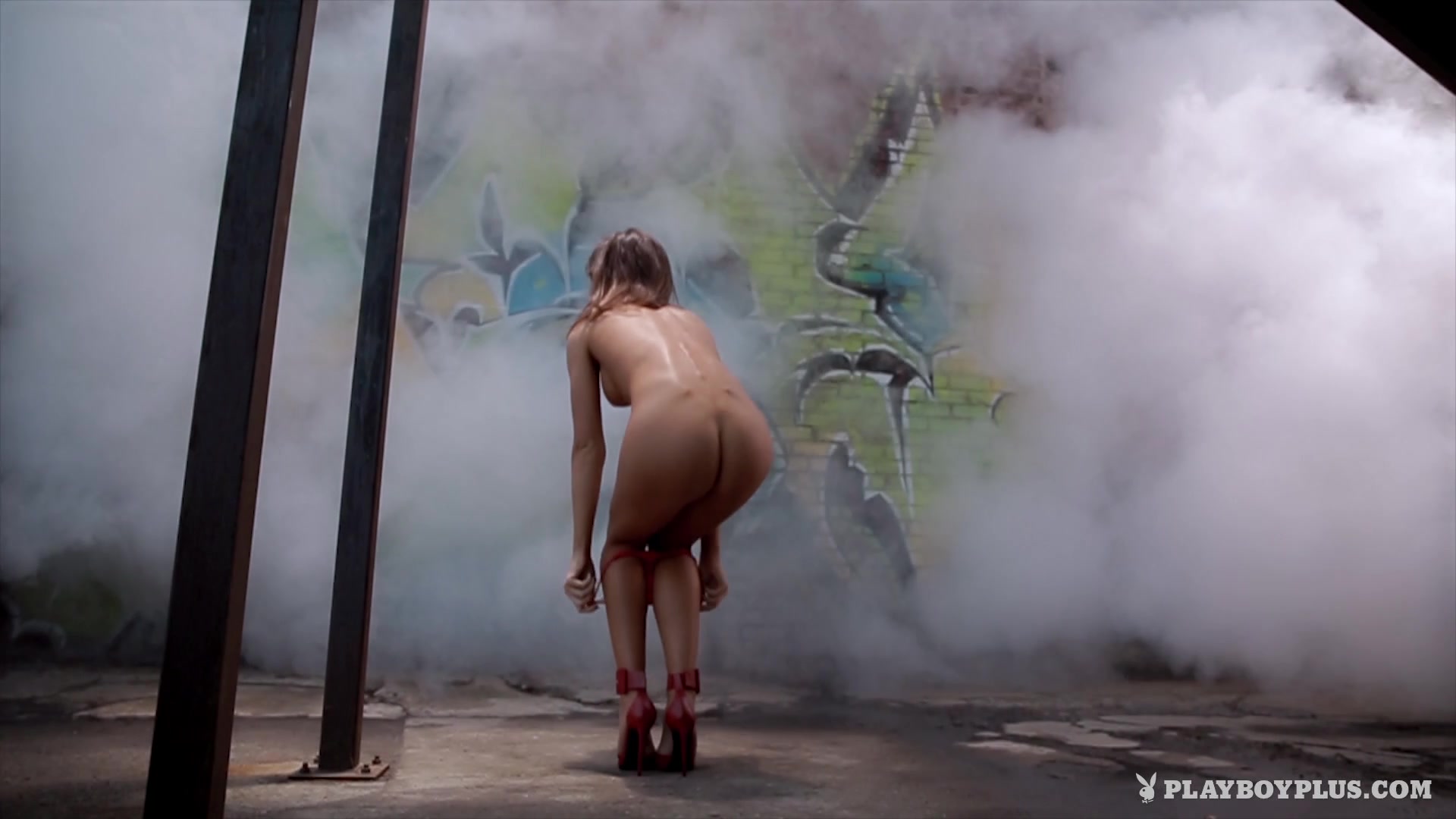 Brittny Ward gets naked in a warehouse and looks amazing