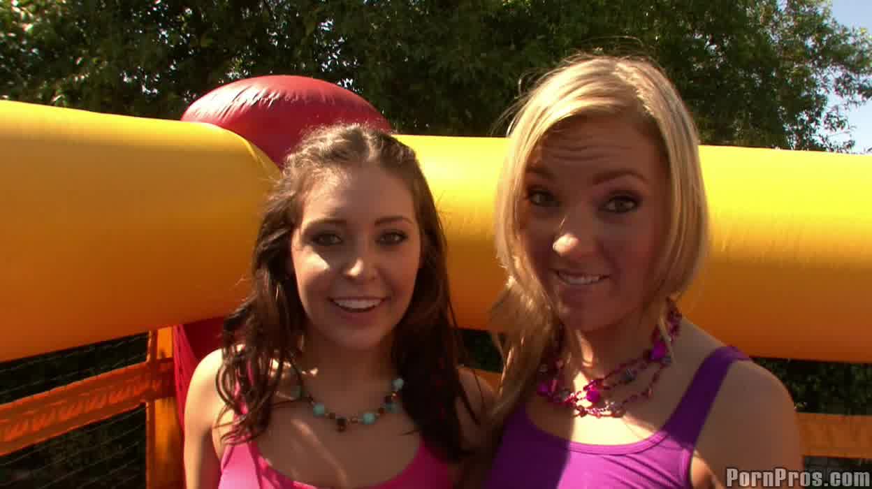 Gracie and Ally sharing the stiffest cock on the playground | Any Porn