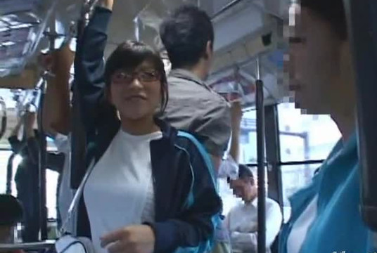 Japanese Babe In Glasses Gets Ass Fucked in A Public Bus Any Porn