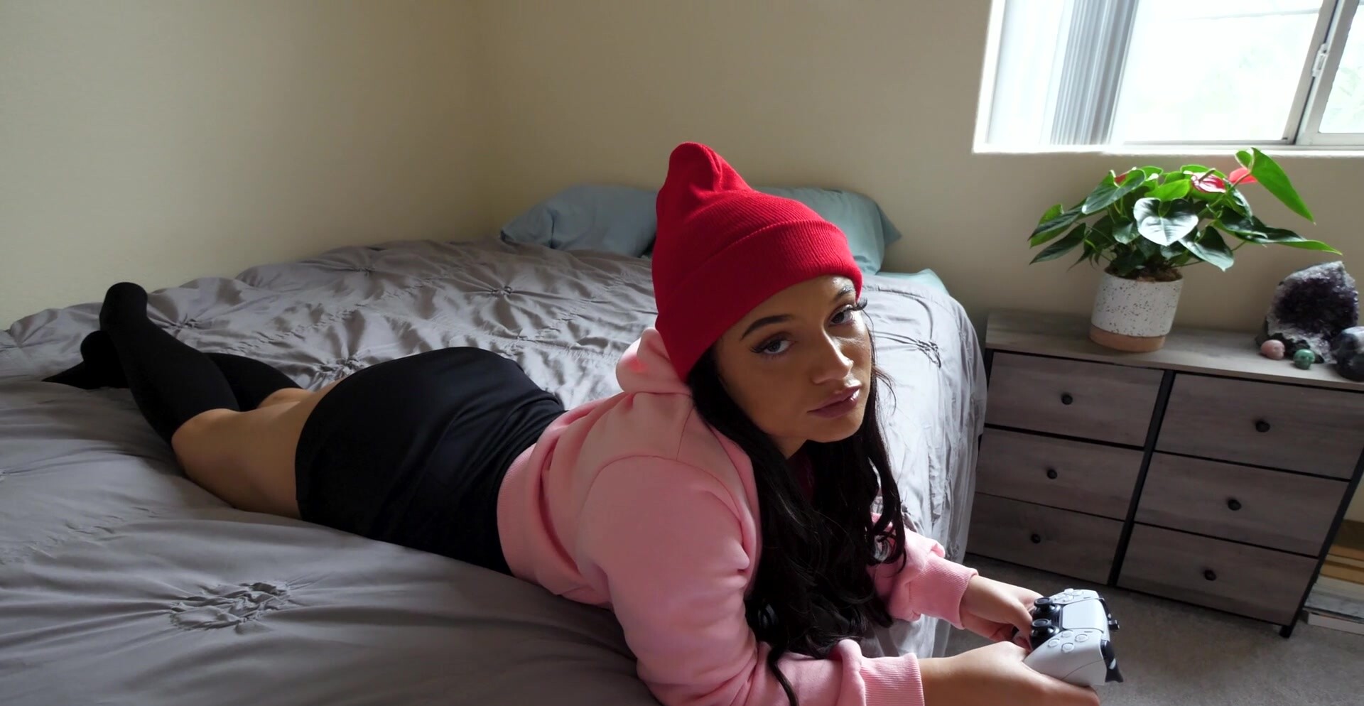 Brunette Lexi Sample enjoys while sucking a large penis - HD | Any Porn