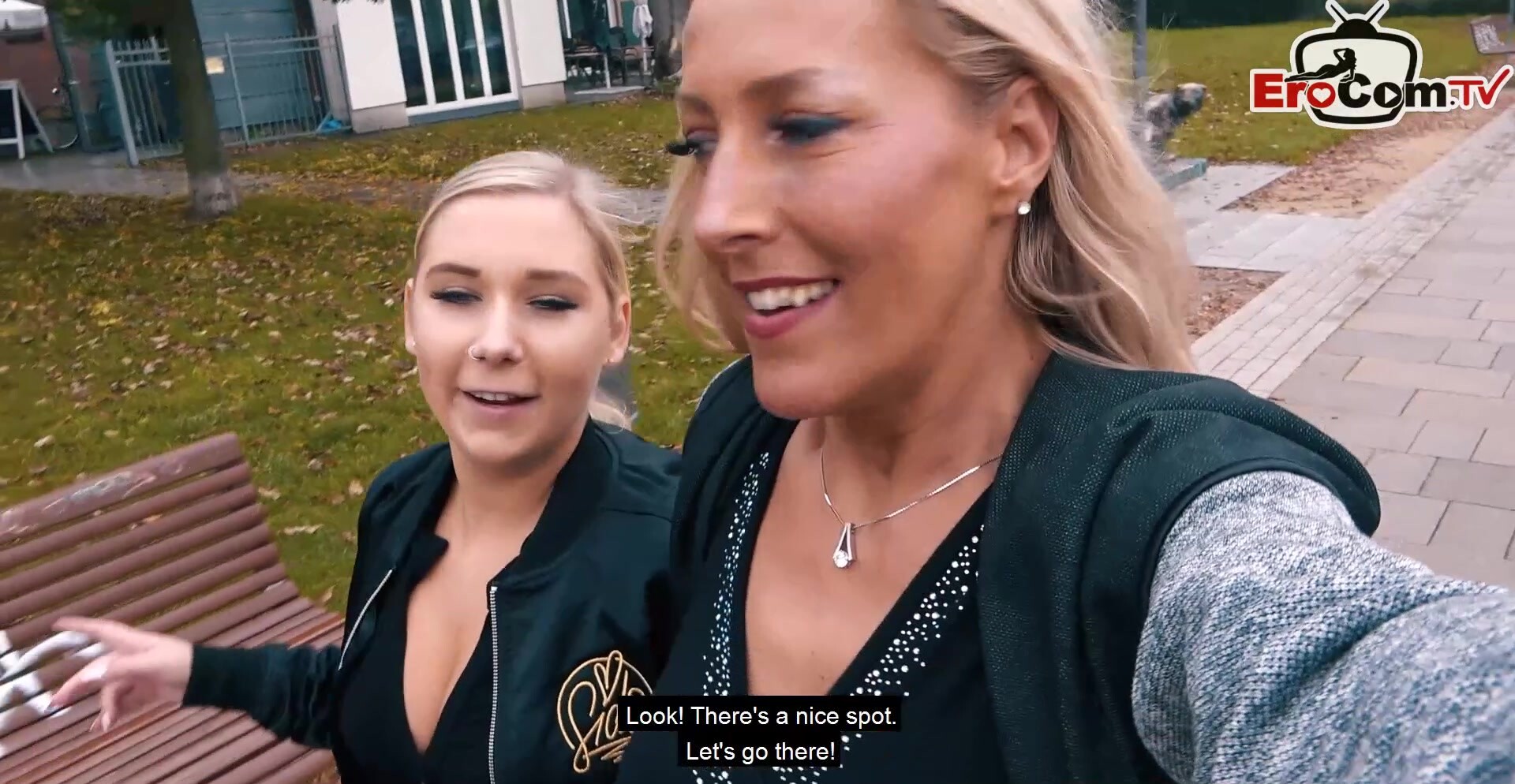 German lesbian real pick up date casting and fuck